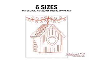 Bird House with Heart Shape