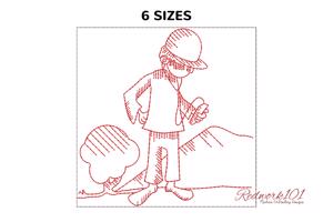 Cartoon Boy listening music