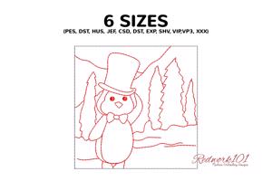 Penguin in Snow