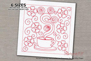 Nice Cup Of Tea With Floral Pattern