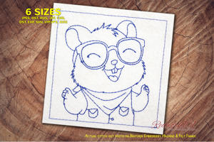 Hamster Wearing Eyeglasses and Dancing