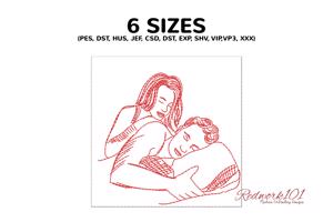Boy and Girl Snuggle