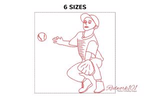 Teenager Baseball Player Catches tha Ball