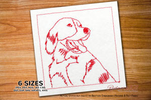 Irish Red and White Setter Dog Portrait