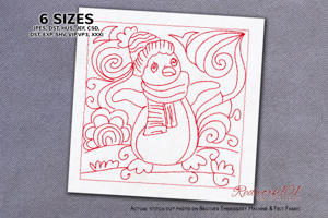 Charming Penguin With Abstract Background