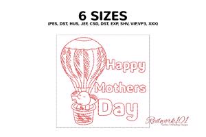 Mother's Day Elephant in Hot Air Balloon