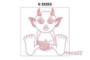 Surprised Little Cartoon Devil