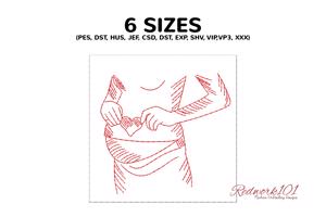 Pregnant Mother with Heart Symbol