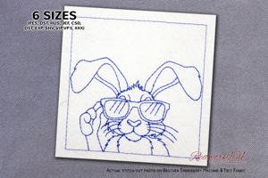 Cool Hare with Sunglasses