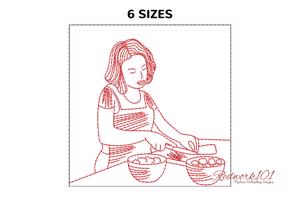 Beautiful Lady Cooking