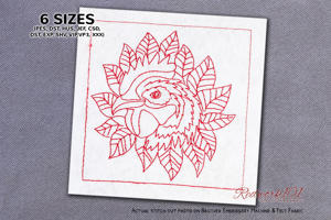 Elegant Roster Face With Leaves