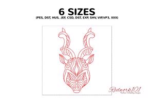 Animal Head capricorn symbol