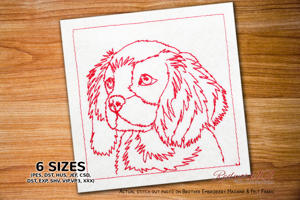 Cavalier King Charles Spaniel Dog Head