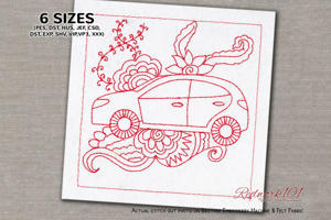 Cute Car With Floral Pattern