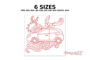 Cute Car With Floral Pattern