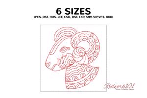 Aries Goat Head Sign