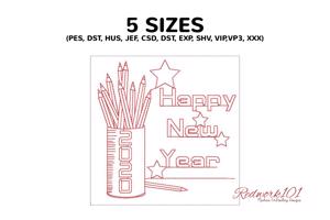 Coloring Pencil Box New Year