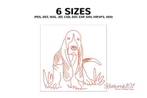 Basset Dog with Long Ears