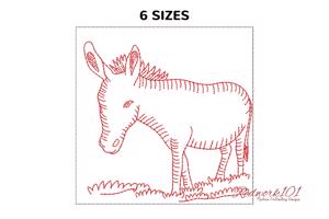 Donkey Standing in Field
