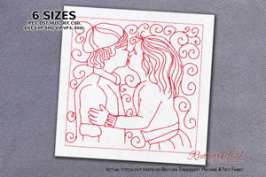 Adorable Girl Kissing Boy On Lips