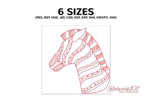 Zentangle Stylized Zebra Head