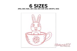 Easter Bunny in Coffee Cup