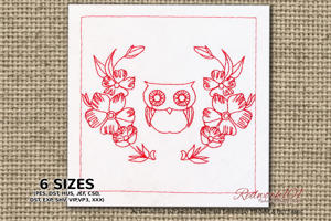 Adorable Owl with Floral Design