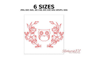 Adorable Owl with Floral Design