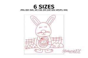 Bunny Holding Egg of Easter