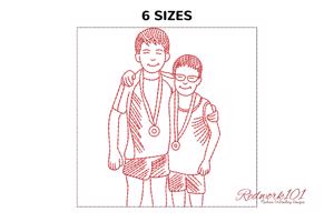 Swimmers With medal