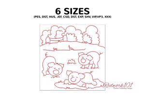 Three Cute Pigs