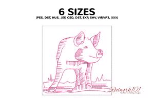 Cute Pink Piglet