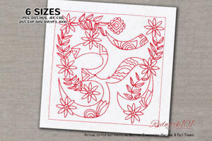 Attractive Om With Floral Pattern