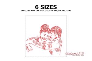 Grandmother and Daughter Hug