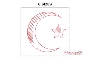 Crescent and star symbols of islamic faith