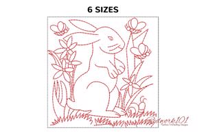 Rabbig Sitting in Garden
