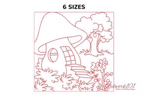 Forest with a Mushroom House