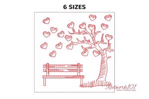 Love Tree with Bench