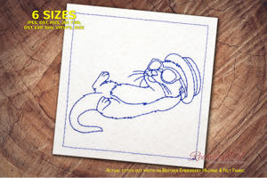 Chilling Otter Wearing Sunglasses