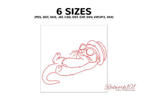 Chilling Otter Wearing Sunglasses