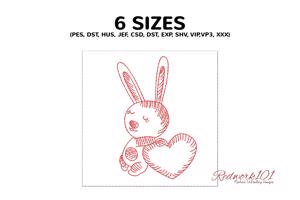 Bunny Holding Heart