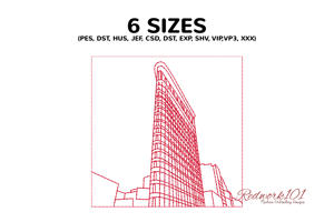 Tall Thin Flatiron Building