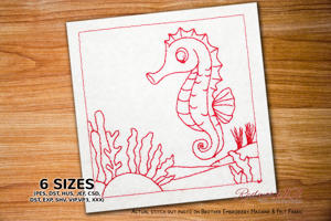 Single Seahorse Underwater