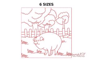 Pig Standing in Field