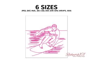 Surf Boy on Surfboard
