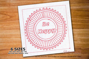 Gorgeous Be Happy In Round Frame