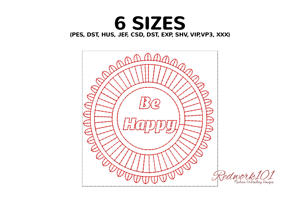 Gorgeous Be Happy In Round Frame