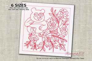 Attractive Funny Panda and Roses