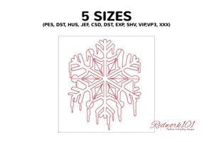 Melting Snowflake Outline