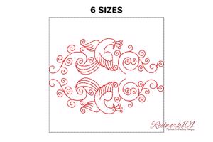 Peacock Design Line Art